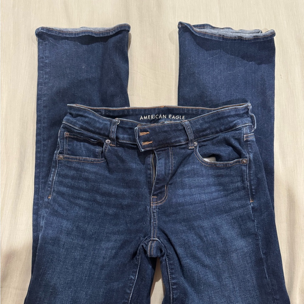 American Eagle Outfitters Women's Dark Blue boot cut jeans